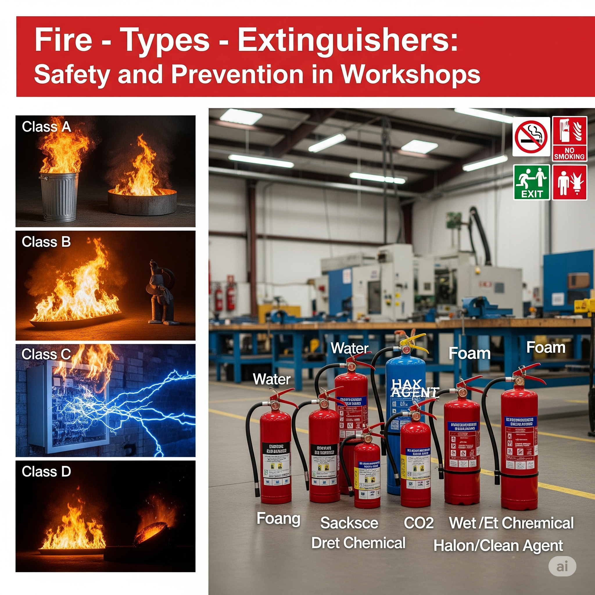 Fire extinguisher types